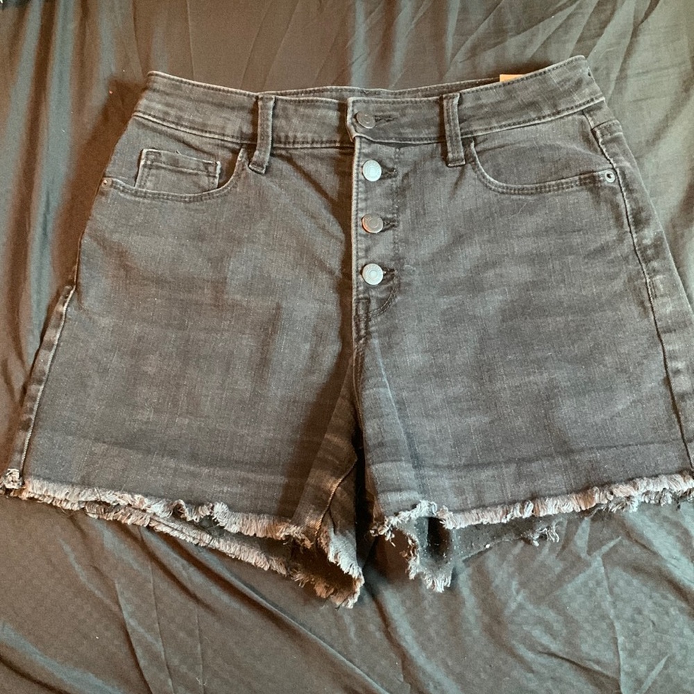 High rise black jean shorts from old navy